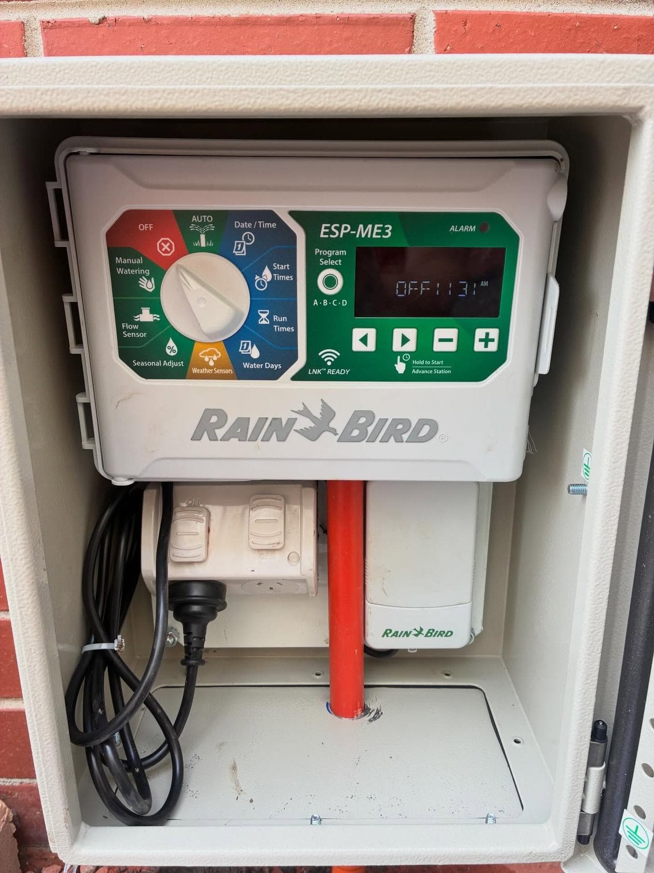 Rain Bird ESP-ME3 controller installation with weather sensor
